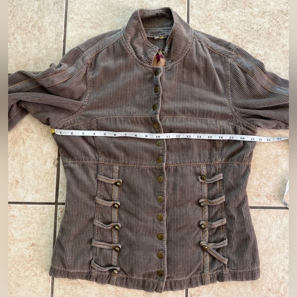 Da Nang Military Cadet Corduroy Graphic Print Lining Snap Button Jacket S - Picture 10 of 11